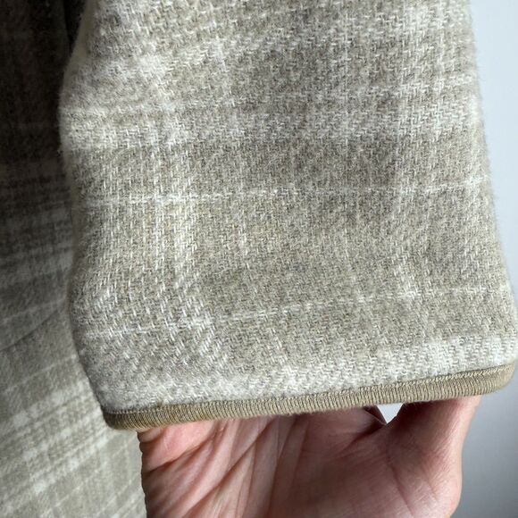 Coldwater Creek Women’s Long Plaid Button Jacket Wool Blend Oversized Women’s S - Picture 7 of 13